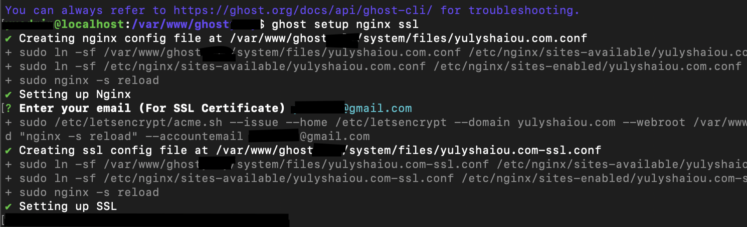 terminal ssl request success for yulyshaiou.com